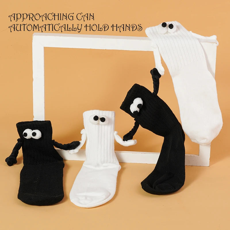 Magnetic Bond Couple Socks – Creative & Fun Cartoon Design